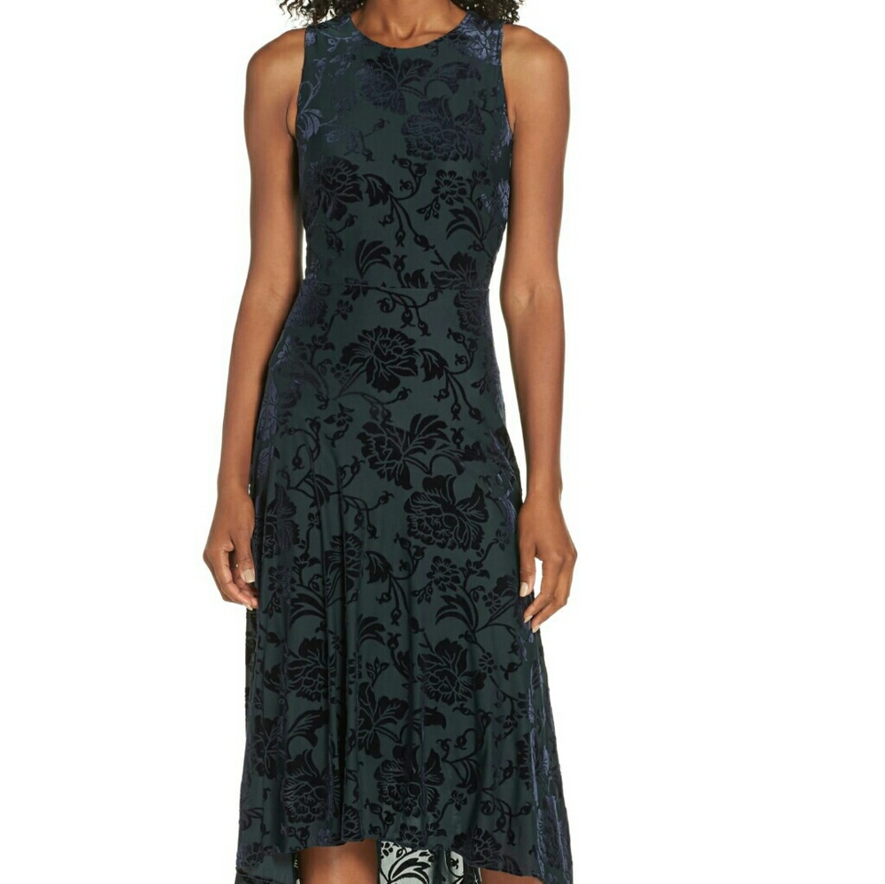 Vince Camuto velvet high low dress SZ 12